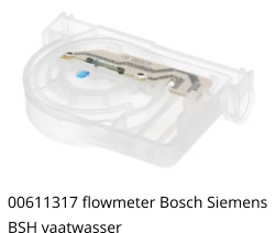 00611317 flowmeter Bosch Siemens BSH vaatwasser