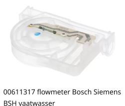 00611317 flowmeter Bosch Siemens BSH vaatwasser