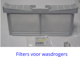 Filters voor wasdrogers