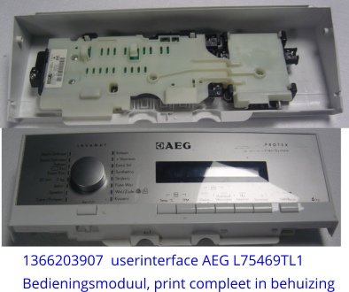 1366203907  userinterface AEG L75469TL1 Bedieningsmoduul, print compleet in behuizing