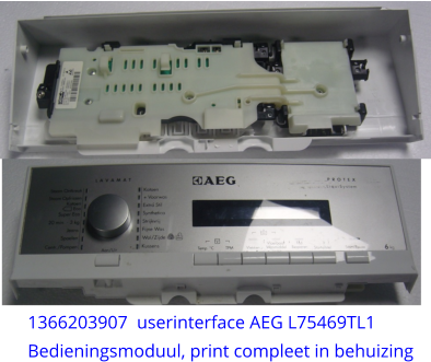 1366203907  userinterface AEG L75469TL1 Bedieningsmoduul, print compleet in behuizing