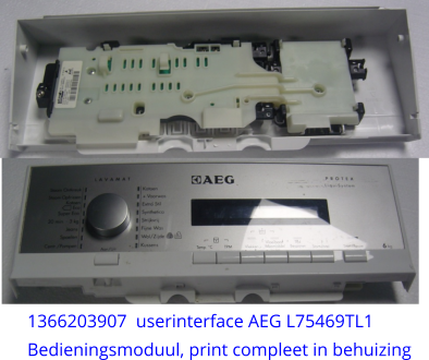 1366203907  userinterface AEG L75469TL1 Bedieningsmoduul, print compleet in behuizing
